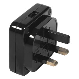 Masterplug 13A 240V USB Charger Black Masterplug 13A 240V USB Charger Black